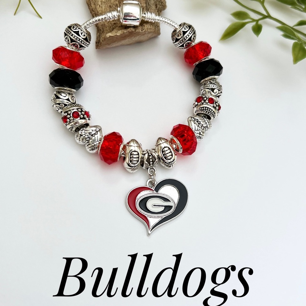 Bulldogs 925 Sterling Silver Charm Bracelet NEW
